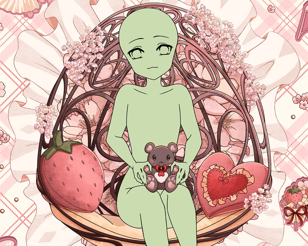 Strawberry Cream Spring YCH Banner