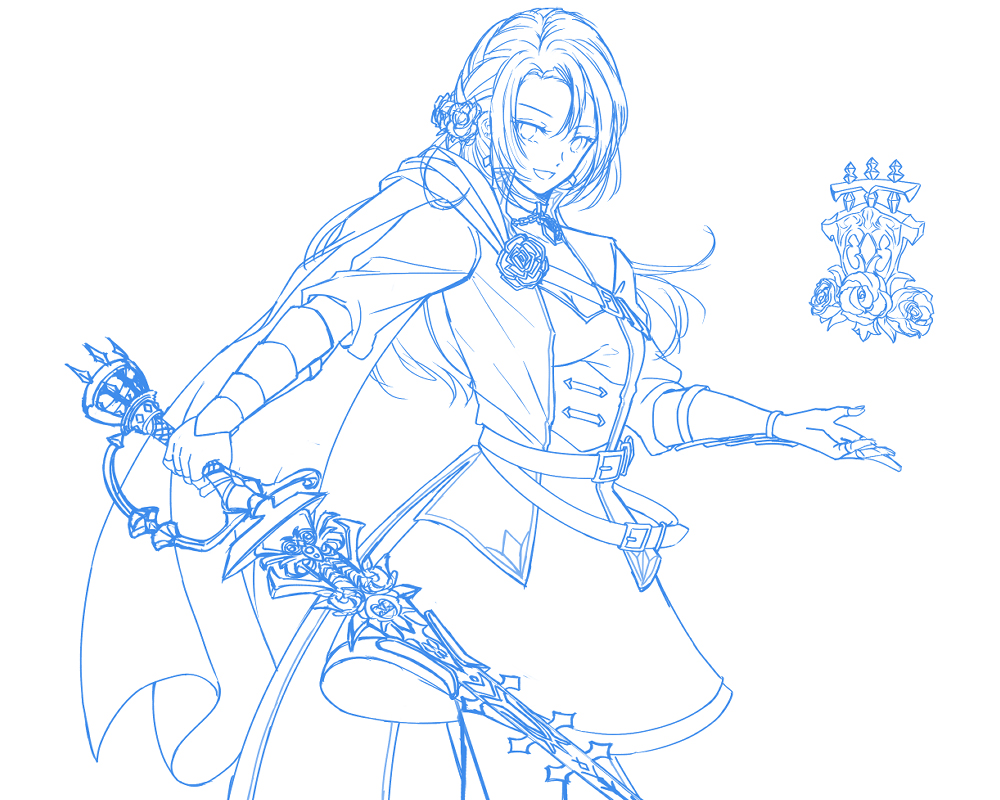 Morgaine's Commission for Pearl Style Character Portrait Banner Sketch