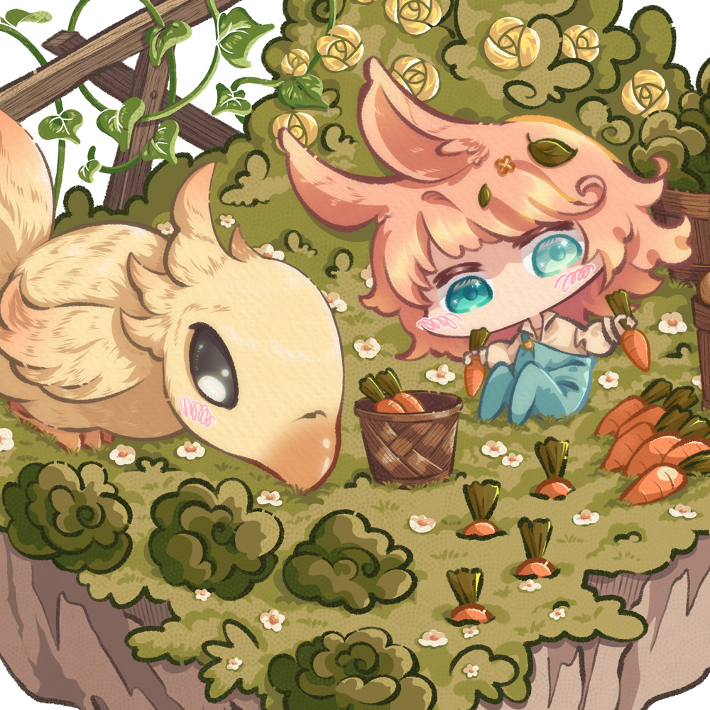 Kheeja and his Chocobo for Chibi Banner