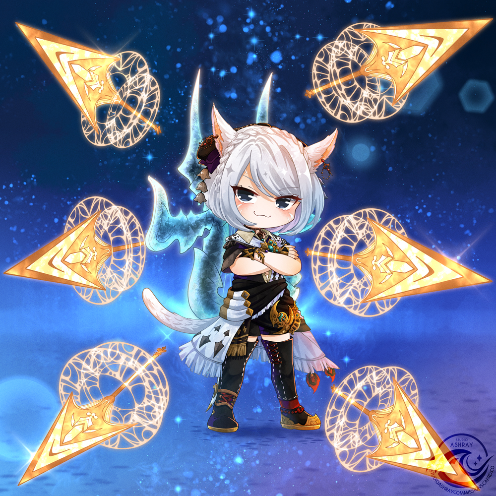 Kit's Commission for Starfish Galaxy Chibi Illustration